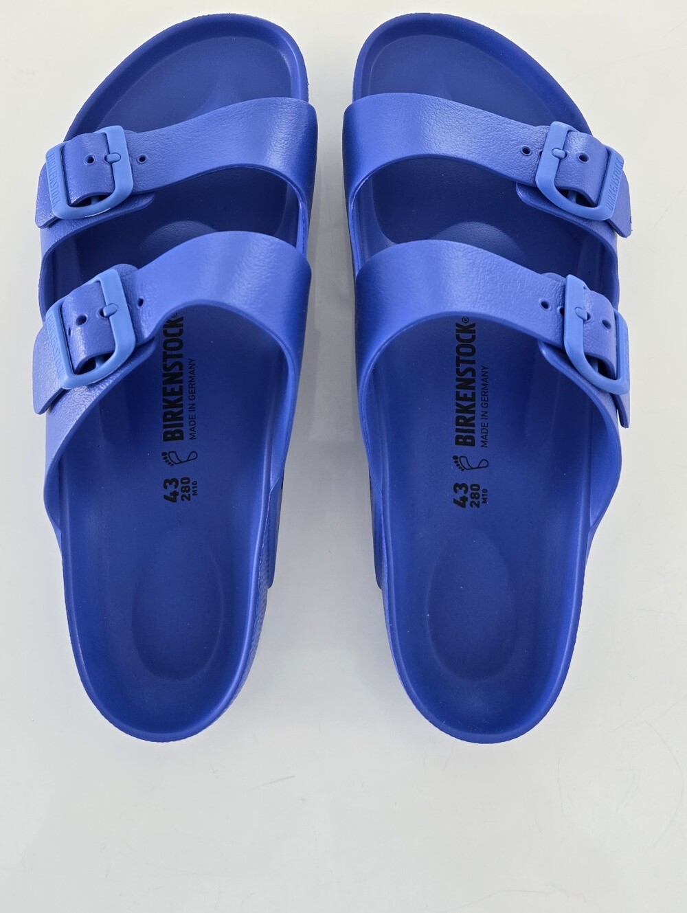 Birkenstock Men's Two-Strap EVA Narrow Sandals in Bright Ultra Blue Size 10/43